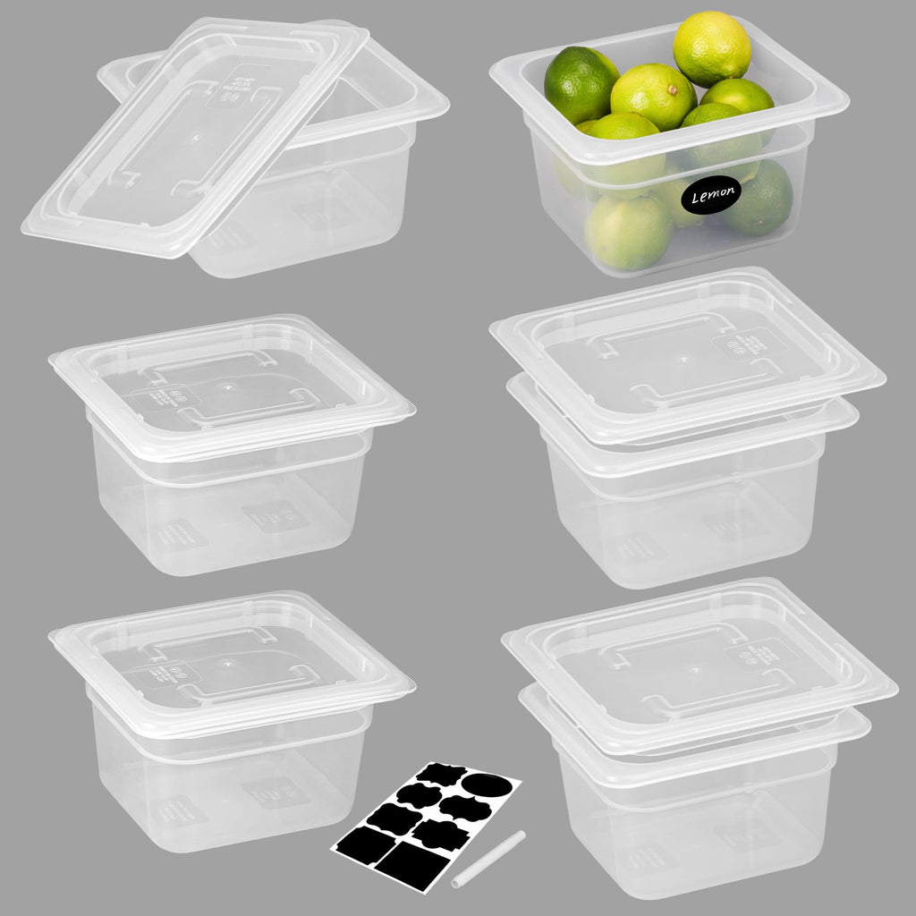 BIEAMA Commercial Food Pans with Lids