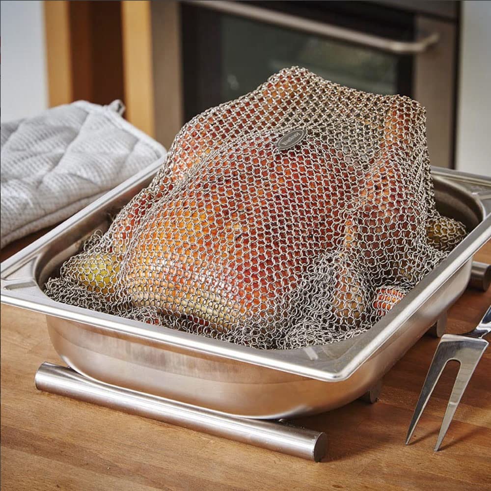 Stainless Steel Chain Scrubber Kitchen Cleaning Tool