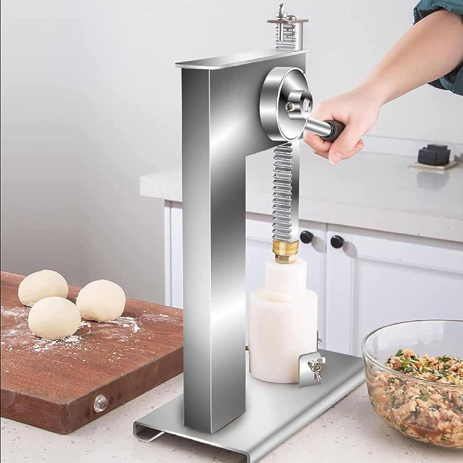 Stainless Steel Manual Bun Maker with 3 Moulds