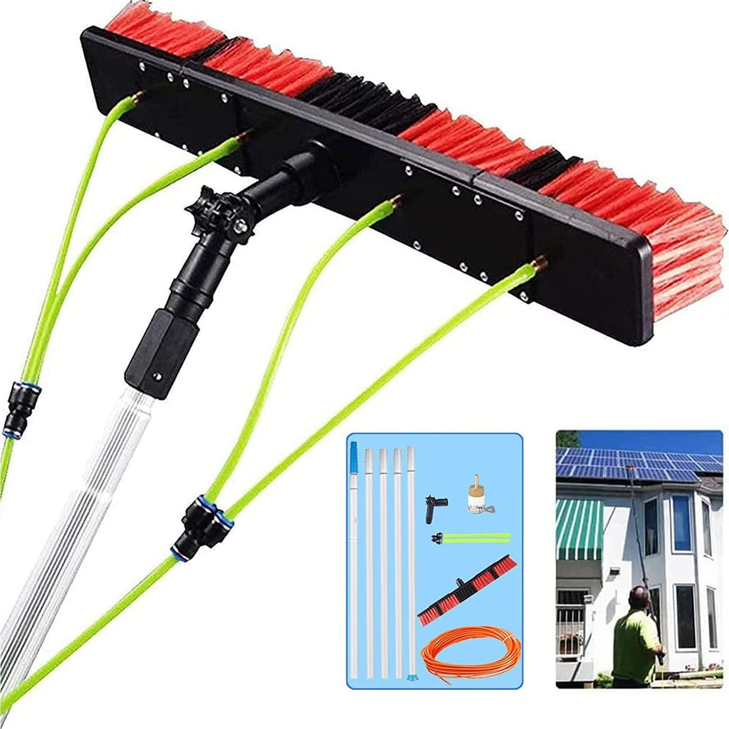 Extendable Cleaning Bar with Rubber Brush for Windows and Solar Panels