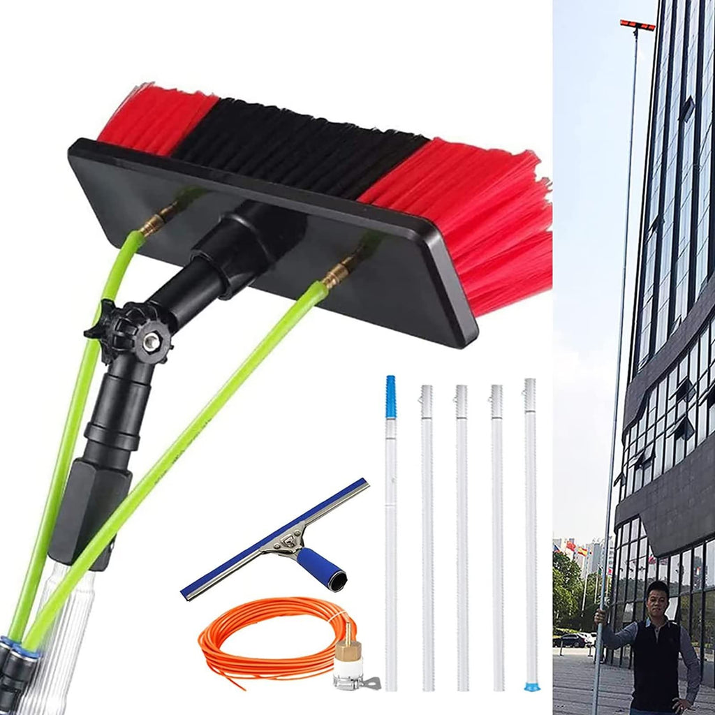 Extendable Cleaning Bar with Rubber Brush for Windows and Solar Panels