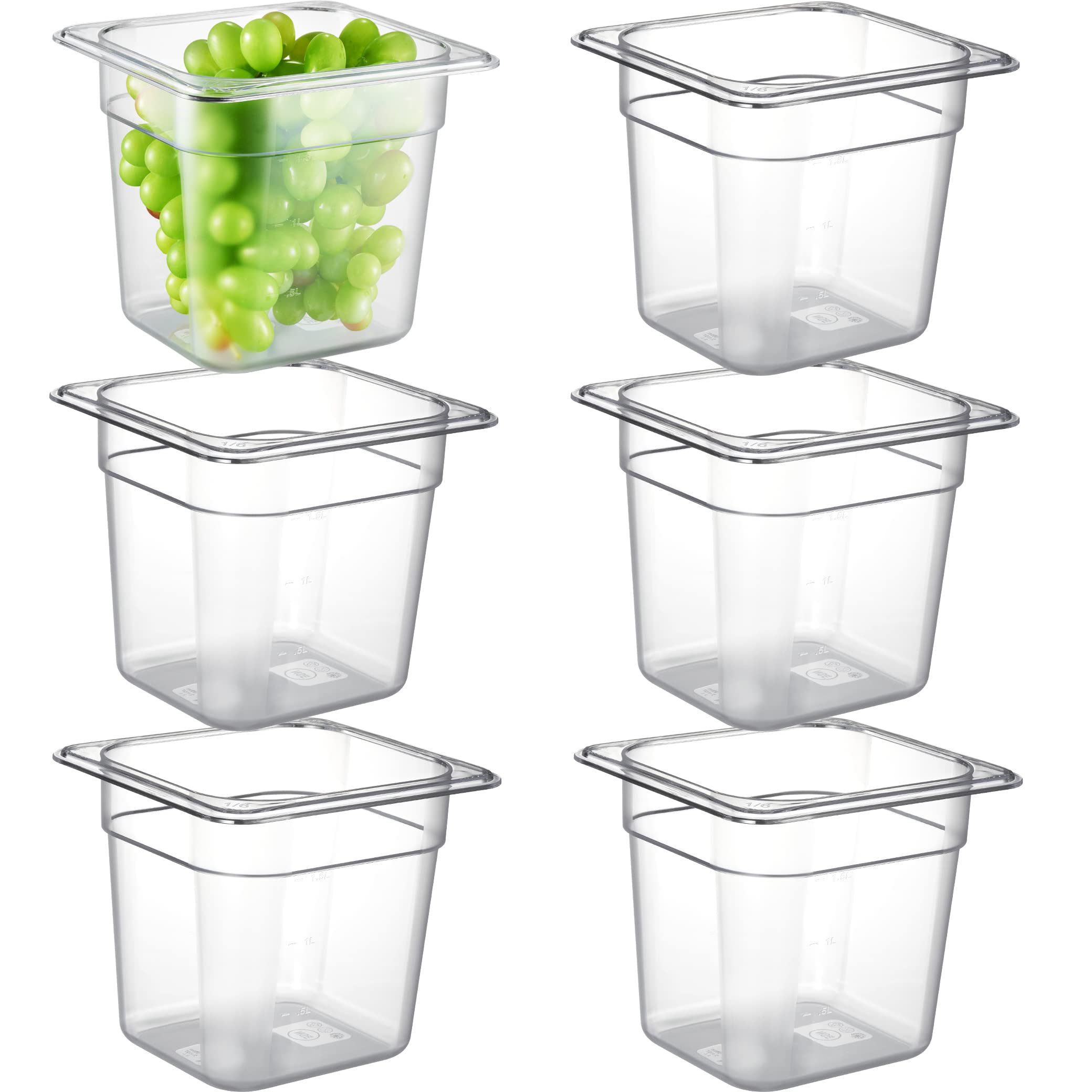 PC 6 Pack Commercial Food Pan