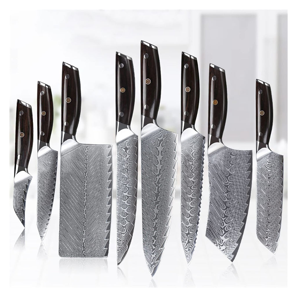 67 Layer Damascus Kitchen Knife Set 8 Piece