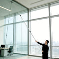 High Reach Glass Cleaning Tool 3-in-1 Window Cleaning Kit for Smooth Surfaces Adjustable Length for Shower Doors and Mirrors Perfect for Commercial Office Use