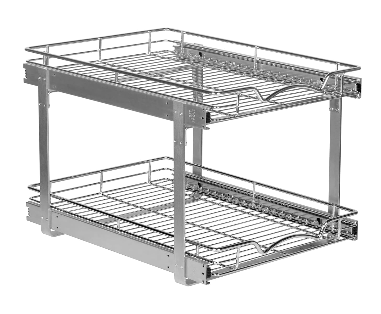 HOLDN’ STORAGE 2-Tier Pull-Out Cabinet Organizer with Heavy-Duty Steel Frame, Full-Extension Sliding Shelves, Holds 100 lbs, Easy Install for Kitchen, Pantry & Under Sink Cabinets