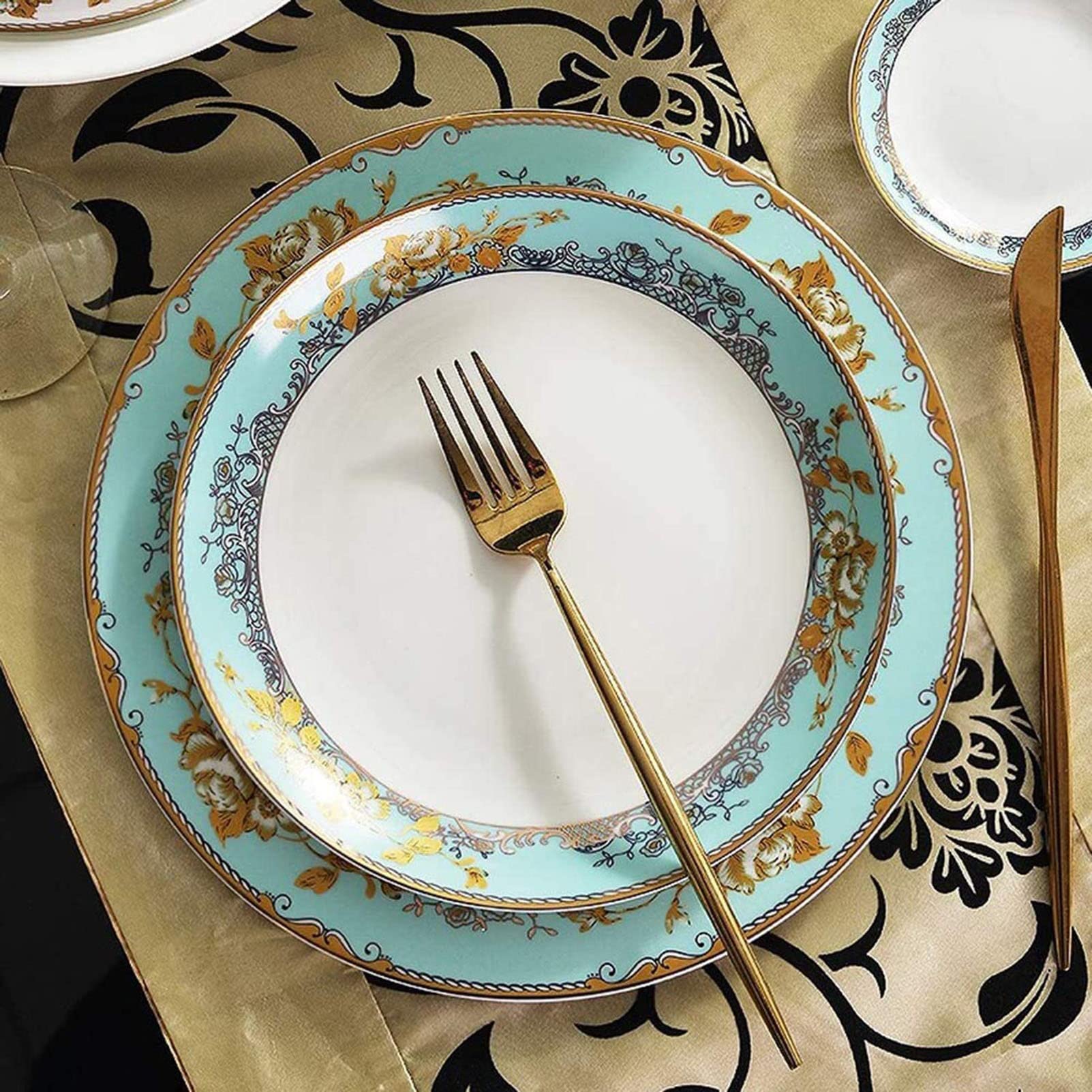 56 Piece Bone China Dinnerware Set Nordic Ceramic Tableware Set