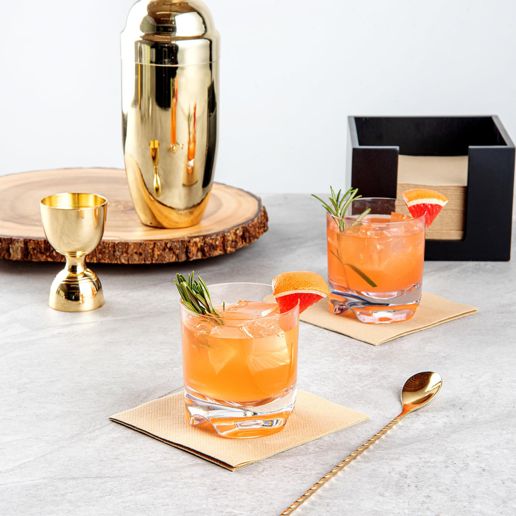 Clear Polycarbonate Rocks Cocktail Glasses Set