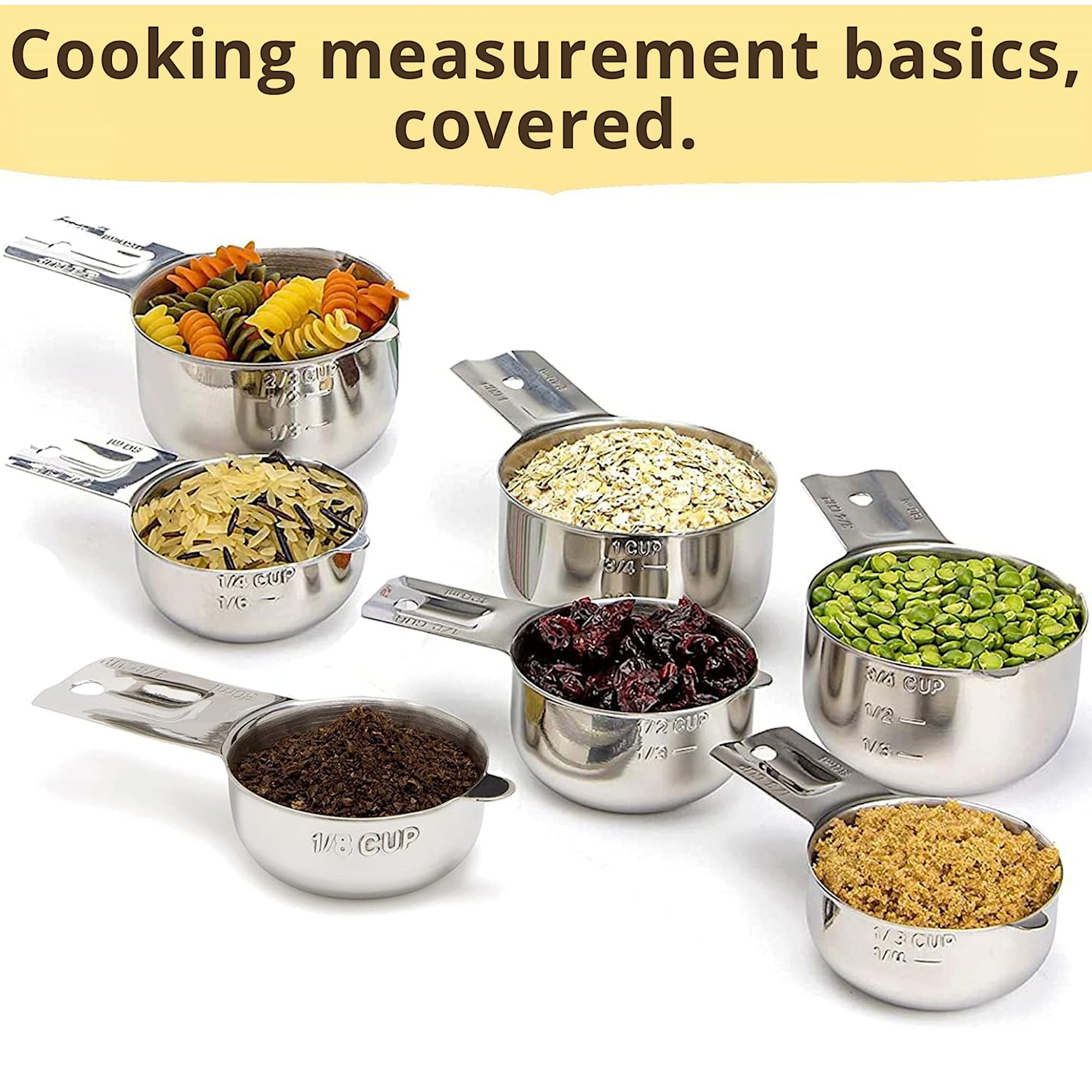 Stainless Steel Measuring Cups and Spoons Set 12 Piece