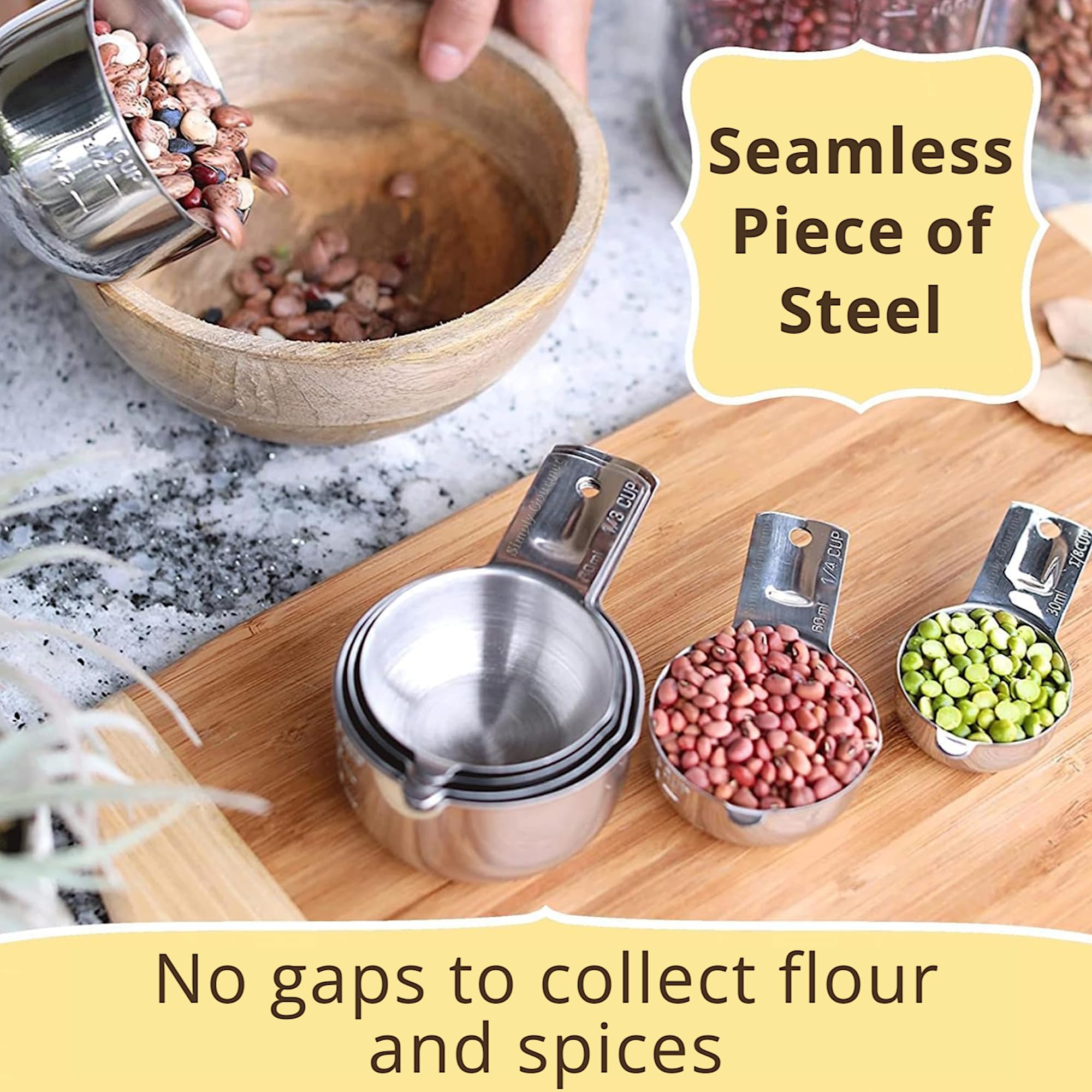 Stainless Steel Measuring Cups and Spoons Set 12 Piece