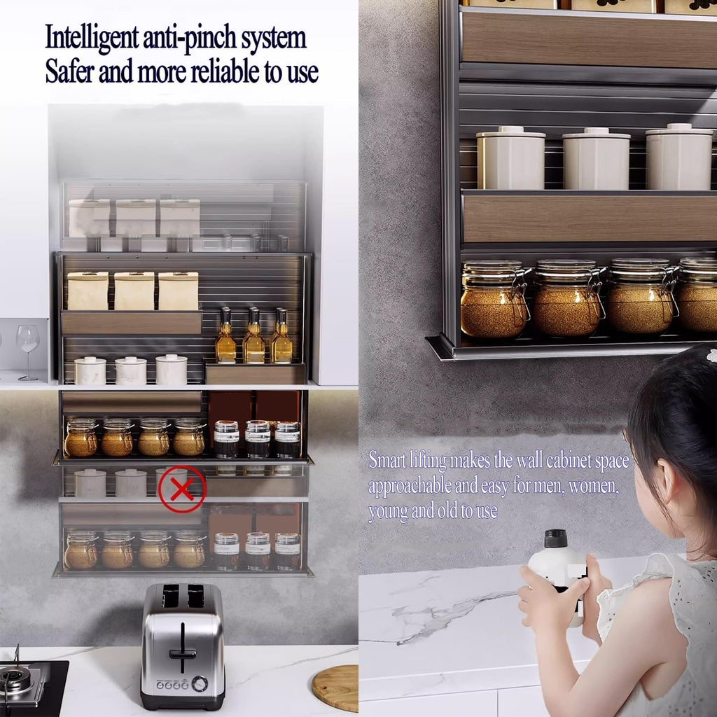 Pull Down Cabinet Organizer for Upper Cabinets 24 Inch