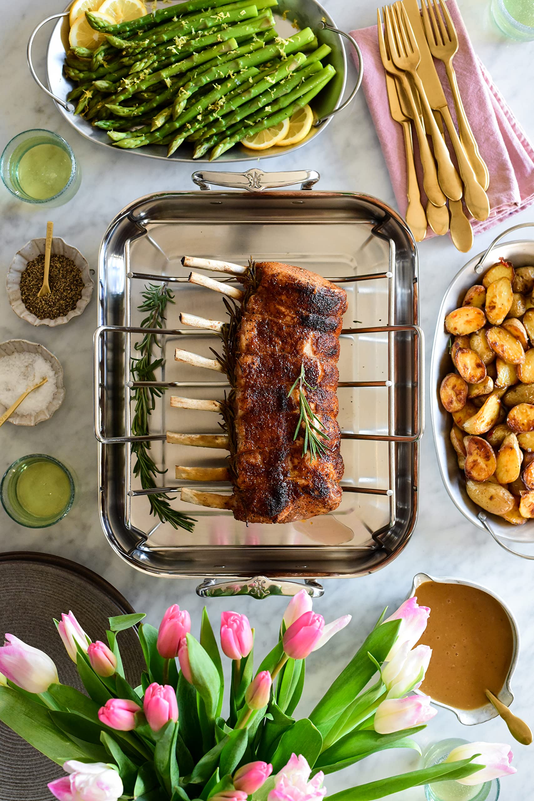 Stainless Steel Baking Sheet and Roaster Set 5 Piece
