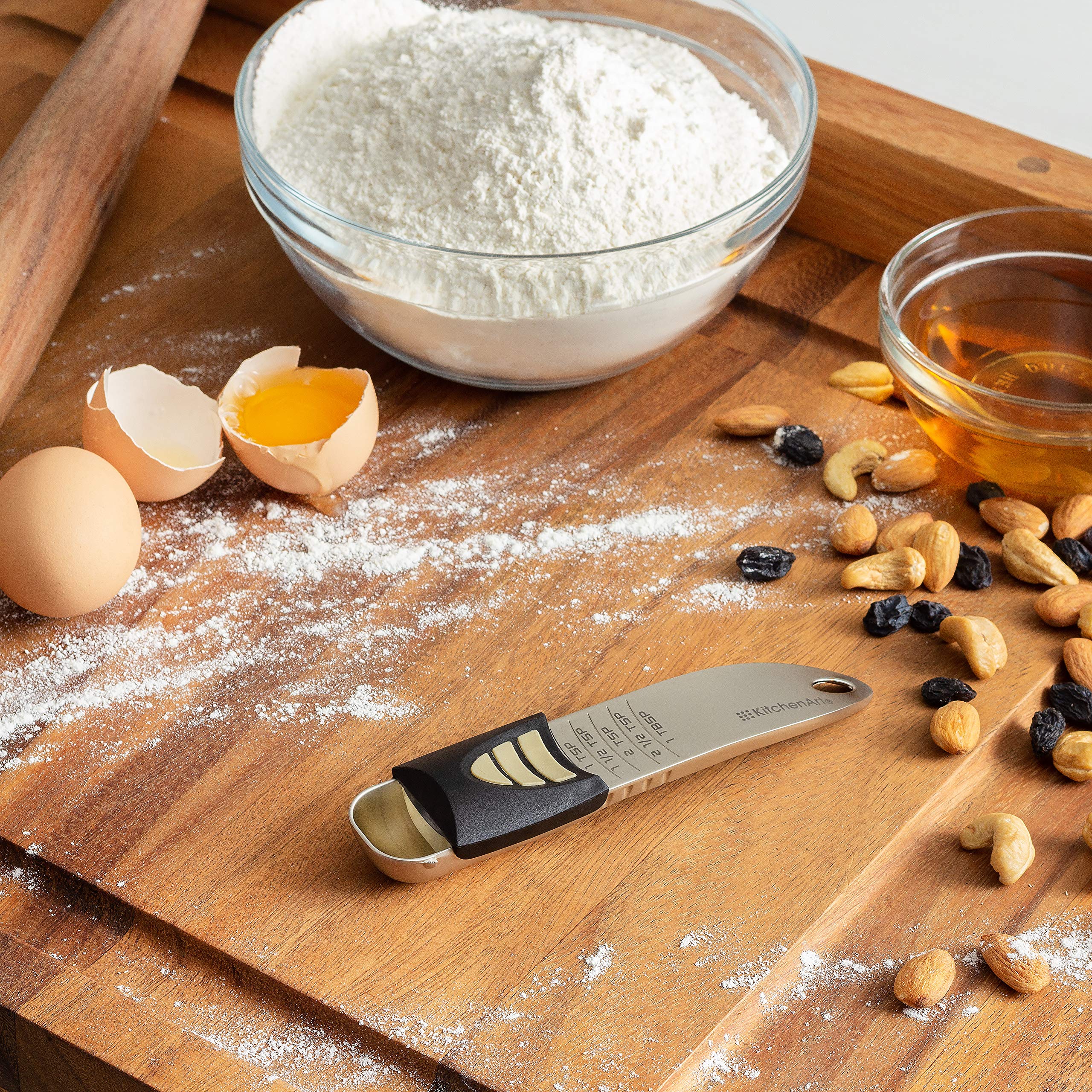 Adjustable Measuring Cup and Spoon Set 4 Piece